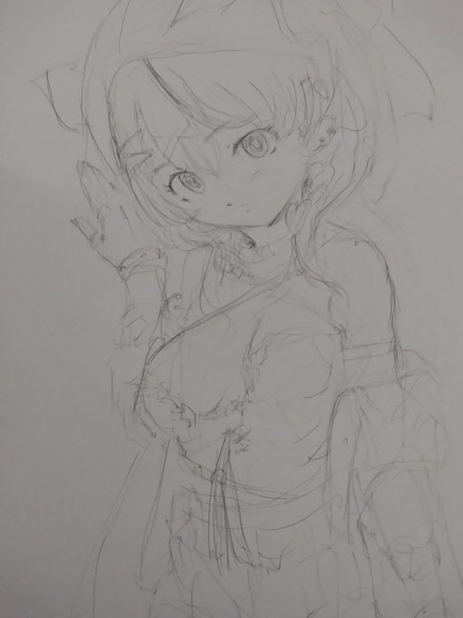 雰囲気とディテールを結びつける練習。

こういう構図の土台に、
さっきのふたつを、鉄筋のごとく埋め込む。

それが布石その参。 