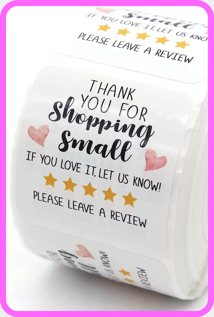 1.5' 'Thank You For Shopping Small' Package Stickers, Small Business Stickers #DiMaxSupplies #shopsuppliesandstickers #thankyouforshoppingsmall #thankyoupackagestickers #smallbusinessstickers #shopsupply #businesssupply #shopsmall  
 etsy.me/3baImbq