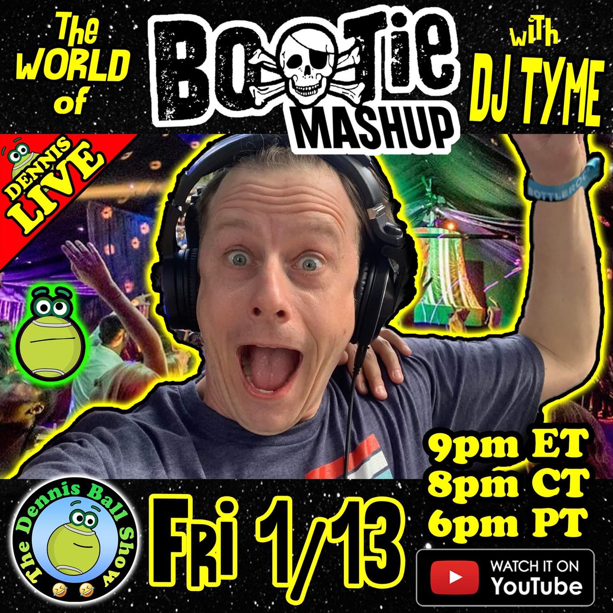 DJ Tyme is about to be interviewed by a tennis ball!! Who’s got the better bounce?! Watch him live on the <a href="/DennisBallSh0w/">TW1TTER SUCKS NOW</a> at 6pm pst! youtu.be/5DVaVxHrsUQ