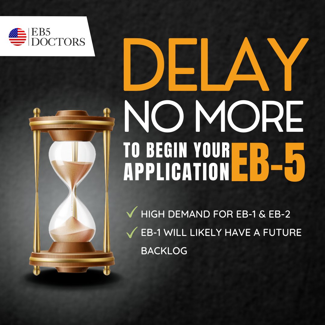 EB5Doctors's tweet photo. Delay No More!
EB-2 is already facing a backlog and experts are expecting to see backlogs for EB-5 soon.
Apply for EB-5!

Reach us to know more
Calendly: https://t.co/wDSwmlCUvA
Whatsapp link: https://t.co/kpjjdi1hxJ
https://t.co/DbRR0ZFd2W

#EB5 #dentist #EB5Visa #eb5investors https://t.co/pmRtJMBFNd