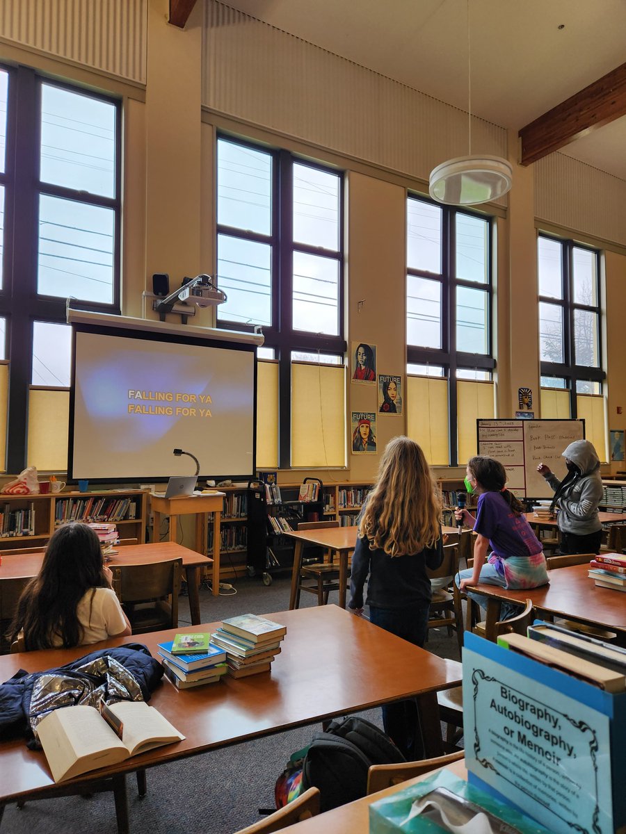 LongfellowTiger's tweet photo. One of my favorite things I get to do as a middle school teacher-librarian is host karaoke in the library for our incentive days! https://t.co/9q2reZSFK1