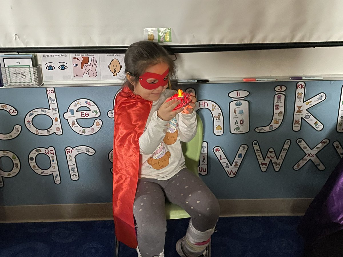 Today’s language motor group was my favorite so far! Superheroes that have Superpowers! We wore our masks and capes ALL day and shared our super powers with everyone! #ASD4ALL <a href="/LakeParkASD4/">Lake Park Elementary School</a>