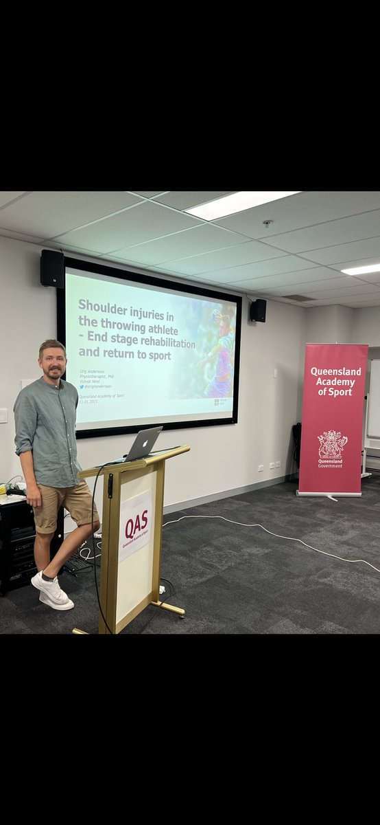 Massive thanks to <a href="/stighandersson/">Stig H. Andersson</a> for his insightful lecture on #throwing #injuries #rehab and #returntosport #handball #waterpolo <a href="/QldAcademySport/">Queensland Academy of Sport</a> Thanks <a href="/me_shephard/">Megan Shephard</a> for organising #SPIKE