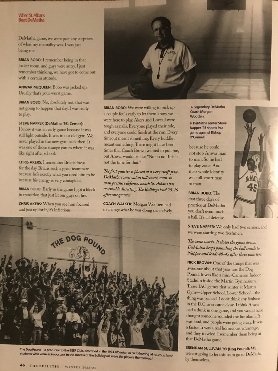 NPSHeadofSchool's tweet photo. Epic ⁦@WellingtonRandy⁩ piece in ⁦@StAlbans_STA⁩ mag &amp; great Coach Brown tribute. Took ⁦@sta_lacrosse_⁩ to the game for 🥍”practice.” No complaints from ⁦@jessehubbard16⁩ &amp; team, who saw historic game. ⁦@TeamQ⁩ @brucekelley1 ⁦⁦@bsullivandc⁩ https://t.co/h3KxgDi7Xo