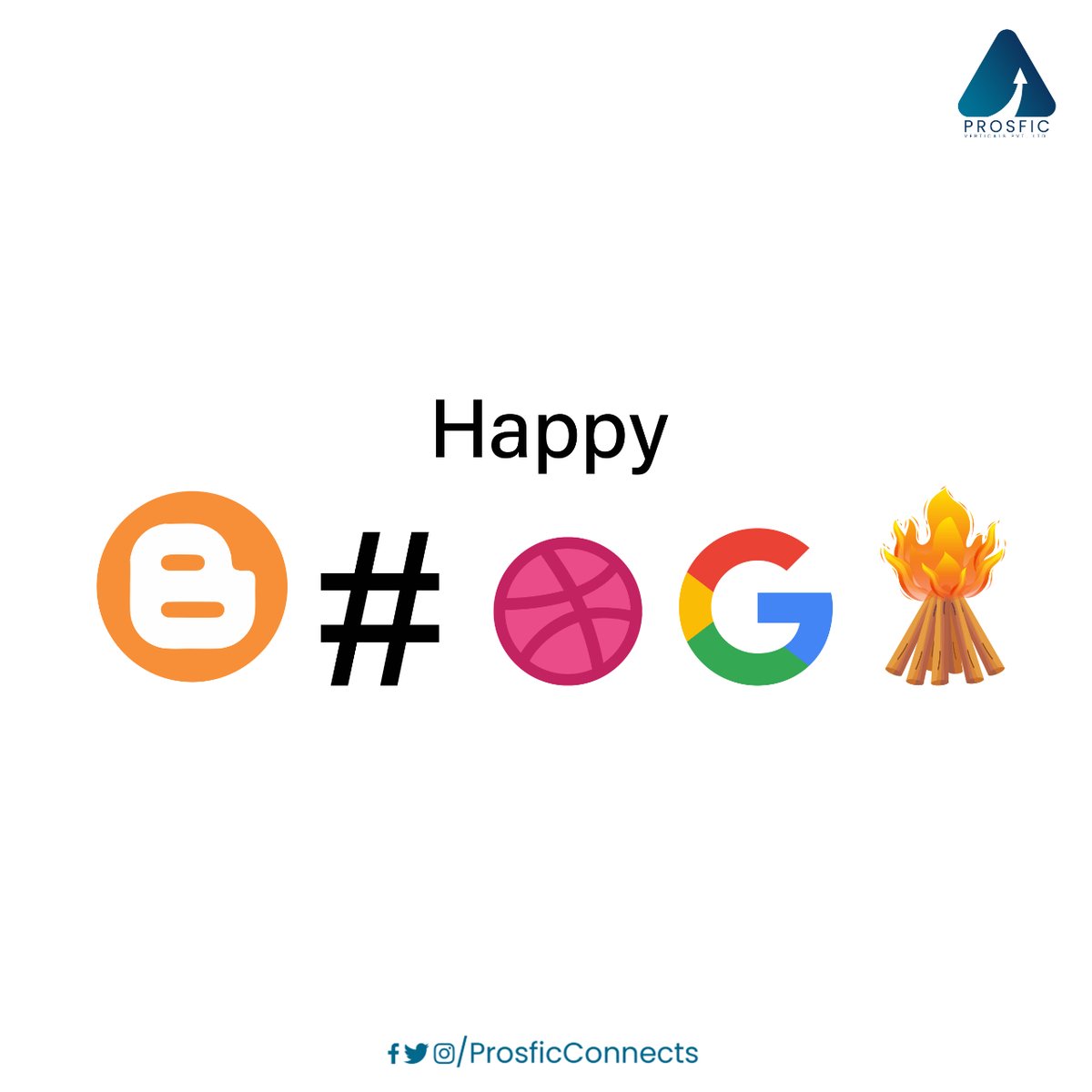 ProsficConnects's tweet photo. On this auspicious day of #Bhogi, Prosfic wishes you with happiness, peace, and prosperity.
#HappyBhogi #HappyLohri #Lohri #PROSFIC https://t.co/TxXbTAAyl5