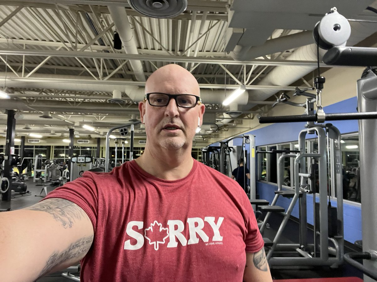 RandolphMacLEAN's tweet photo. #2023goals the gym/fitness journey day 9, snow day and paperwork and important conversations. #summergoal #peanutbutter #thestruggleisreal #backater #whobroughttheoldguy #interestingtimes #lovethejourney https://t.co/XYisrjQhY1