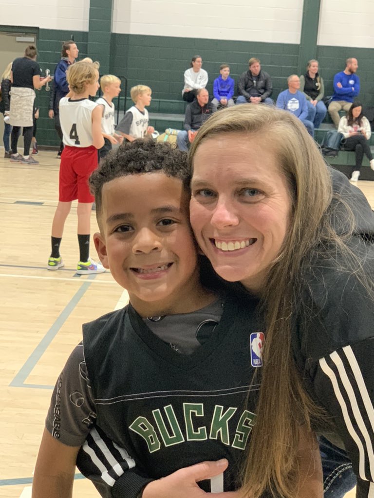EricaDukeR's tweet photo. Both of my boys told me they wanted a picture with me tonight. 🥰🥰 Friday night at the gym! https://t.co/bV1q95VdCA