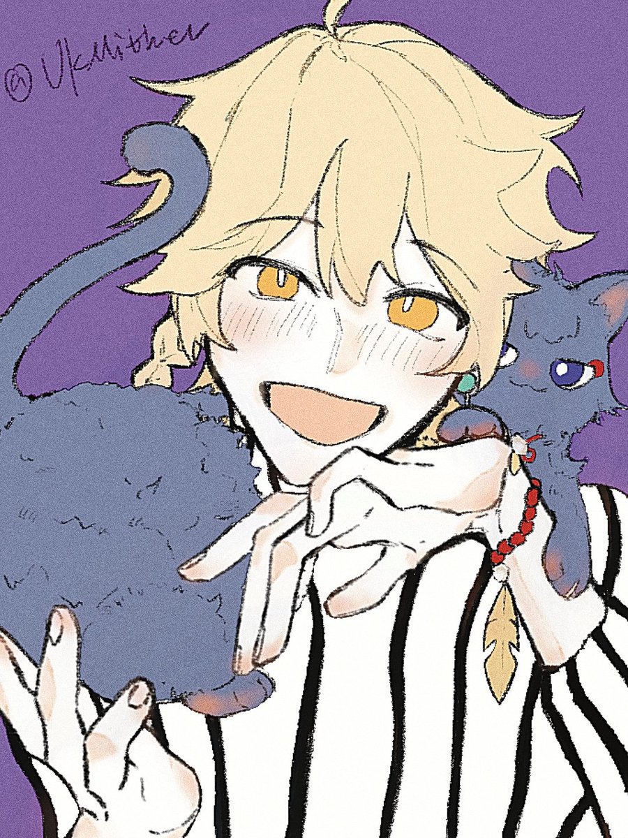 SioJX_'s tweet photo. #GenshinImpact #scaraether #スカ空 #scarmouche #aether
『猫』与『兔』 https://t.co/RJGbr4eOAN