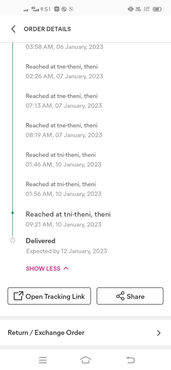 Sebi03993974's tweet photo. I ordered a shirt from their site last 3.1.2023 and the site said that their shirt willbe delivered on 12.1.2023 but today 14.1.2023 Even after this my shirt has not reached me I request your delivery support team to fix this as soon as possible
@meesho_support 
@Meesho_Official https://t.co/CfTIoBdoPE