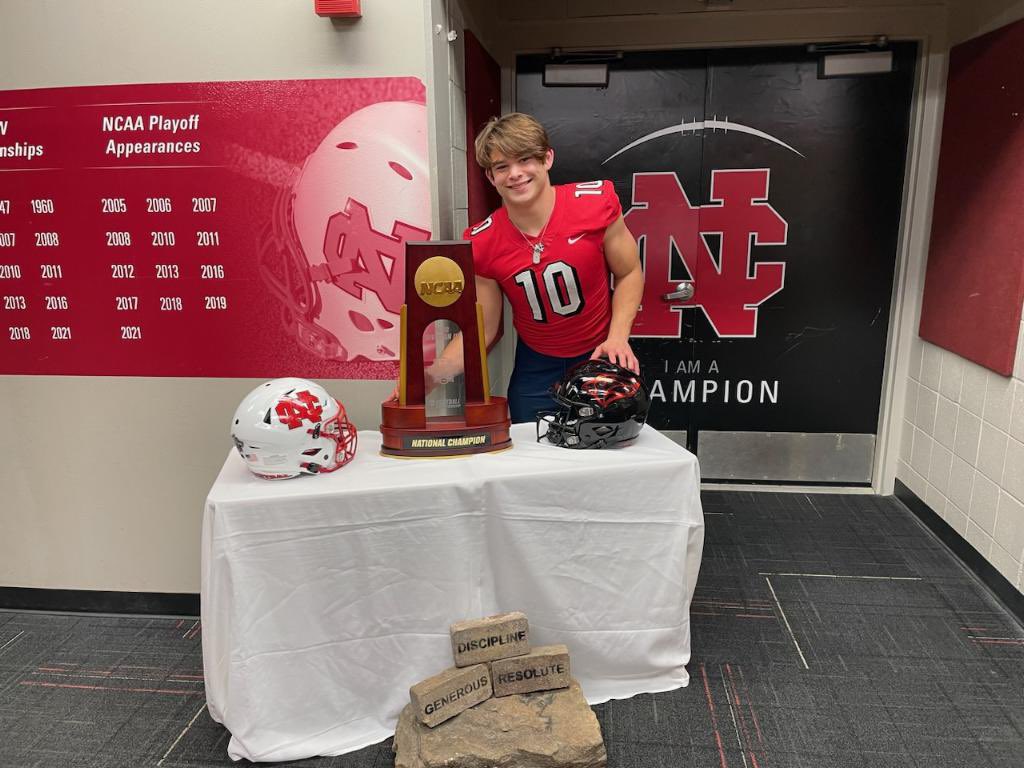 #AGTG🔴⚪️
After a great visit, I am blessed to have earned my eighth opportunity to play at the 2019 &amp; 2022 DIII National Champion North Central College! 
<a href="/CoachSpence_NCC/">Coach Spencer</a> <a href="/CoachDierking/">Shane Dierking</a> <a href="/CoachPackard35/">Daniel Packard</a> <a href="/Kalus_Murphy/">Coach Murphy</a> <a href="/football_ncc/">NCC Football</a>
