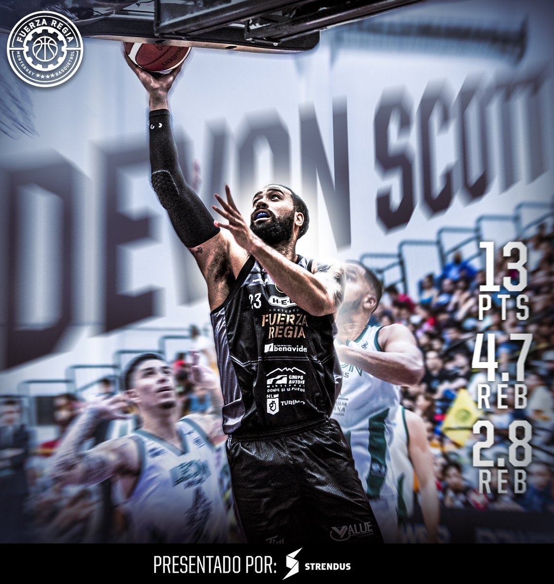 Fuerza_Regia's tweet image. Buen desempeño 💪

Te compartimos las #FridayStats de Devon Scott en la Temporada 2022 🙌

Presentado por @StrendusOficial 🎰

#TodosSomosFuerza 🟡⚫️