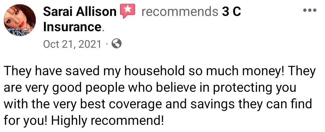 3cInsurance's tweet image. We can't save everyone money, but that never stopped us from trying! We tend to be more concerned with education of your coverages and top tier service. The rest comes naturally.