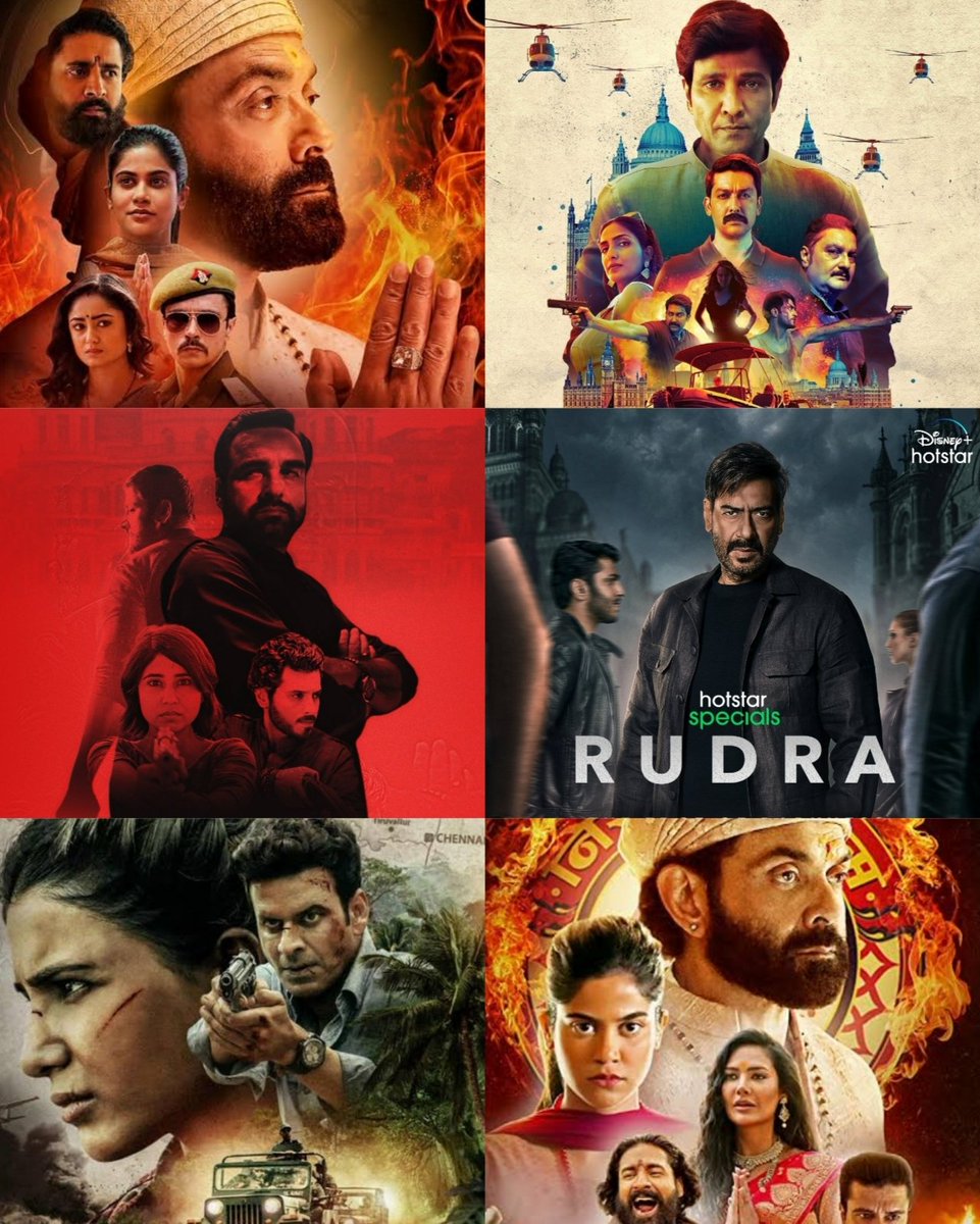 boxofficefever's tweet image. OTT performer since 2020...
Most viewed web series in 2020 :- 
1. #AashramChapter2
2. #MirzapurSeason2

Most viewed in 2021 :- 
1. #FamilyManSeason2
2. #SpeicalOps 1.5

Most viewed in 2022 :-
1. #Rudra
2. #AashramSeason3

Source - Ormax Media ☑️

#BobbyDeol #AjayDevgn