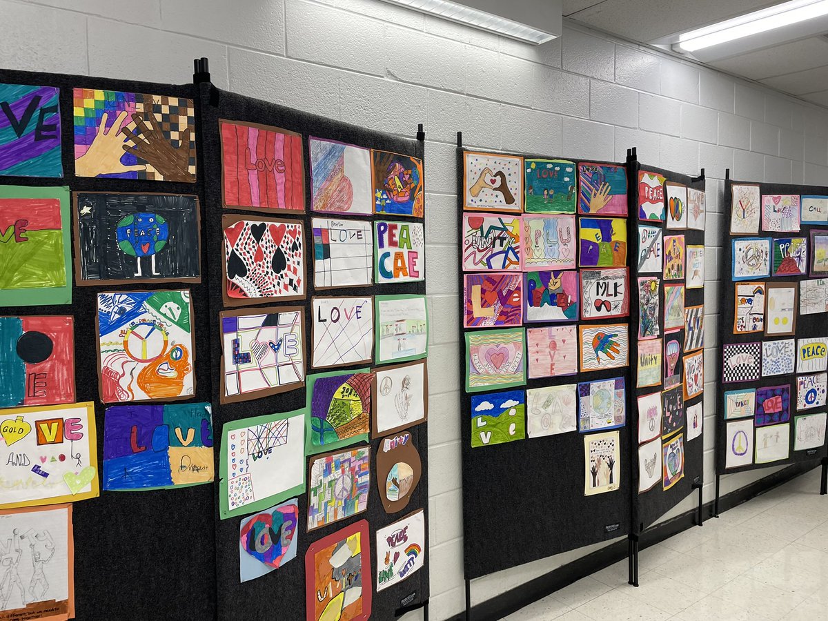 Tapp Art students paying homage to MLK Day! <a href="/tapn2Tapp/">Tapp Middle School</a> <a href="/ArtByLevar/">ArtByLevar</a>