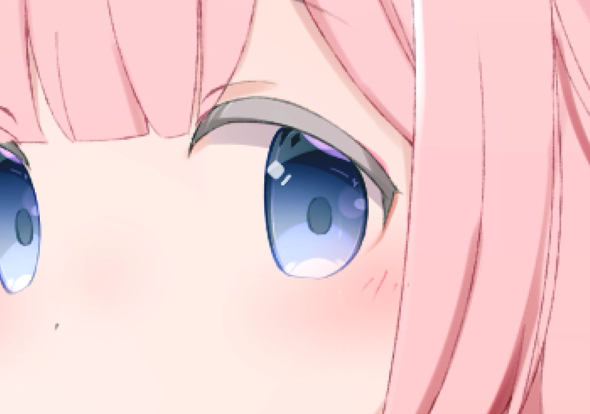 「今回のお絵から目とチークの処理を大幅に変えてる。特に目は常々アップデートしたいと」|伊山なみのイラスト