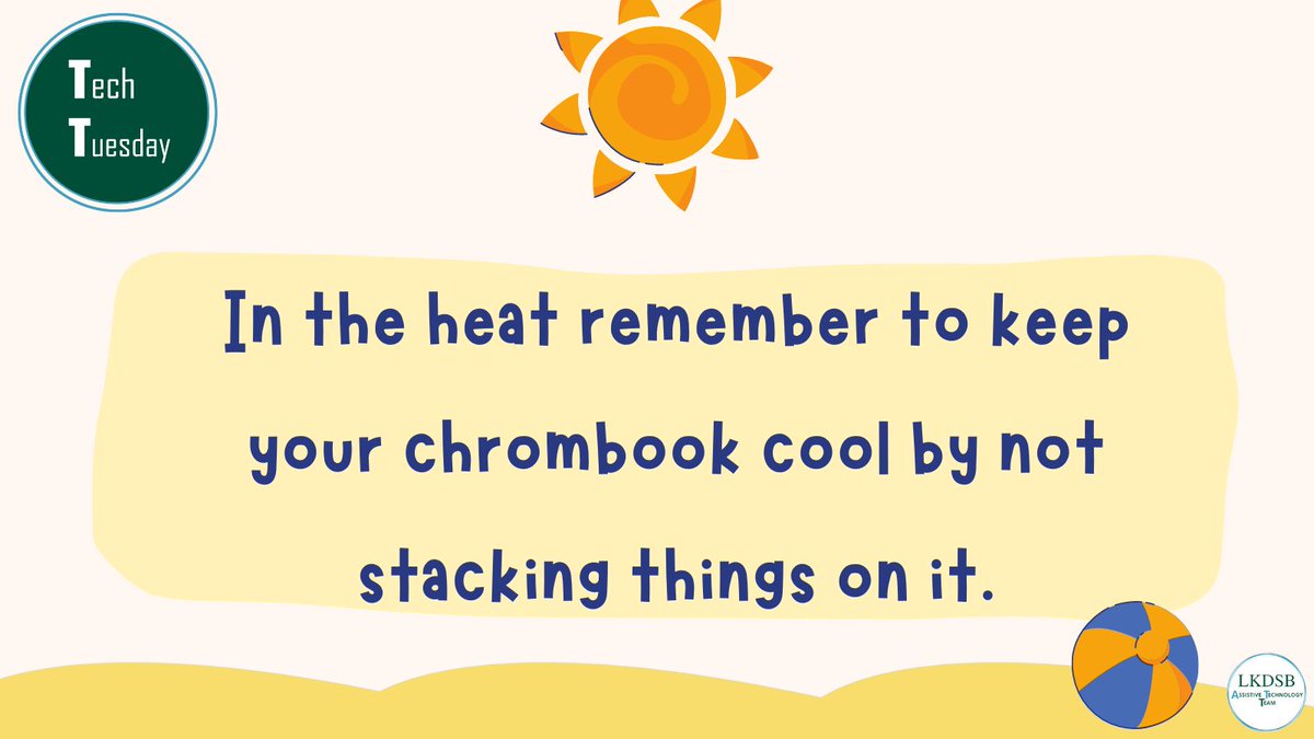 If it’s heating up, remember Chromebooks are like penguins.  They really prefer things a little cooler.   @lkdsb @texthelp  #lkdsb #lkdsbat #tech #techtips #education