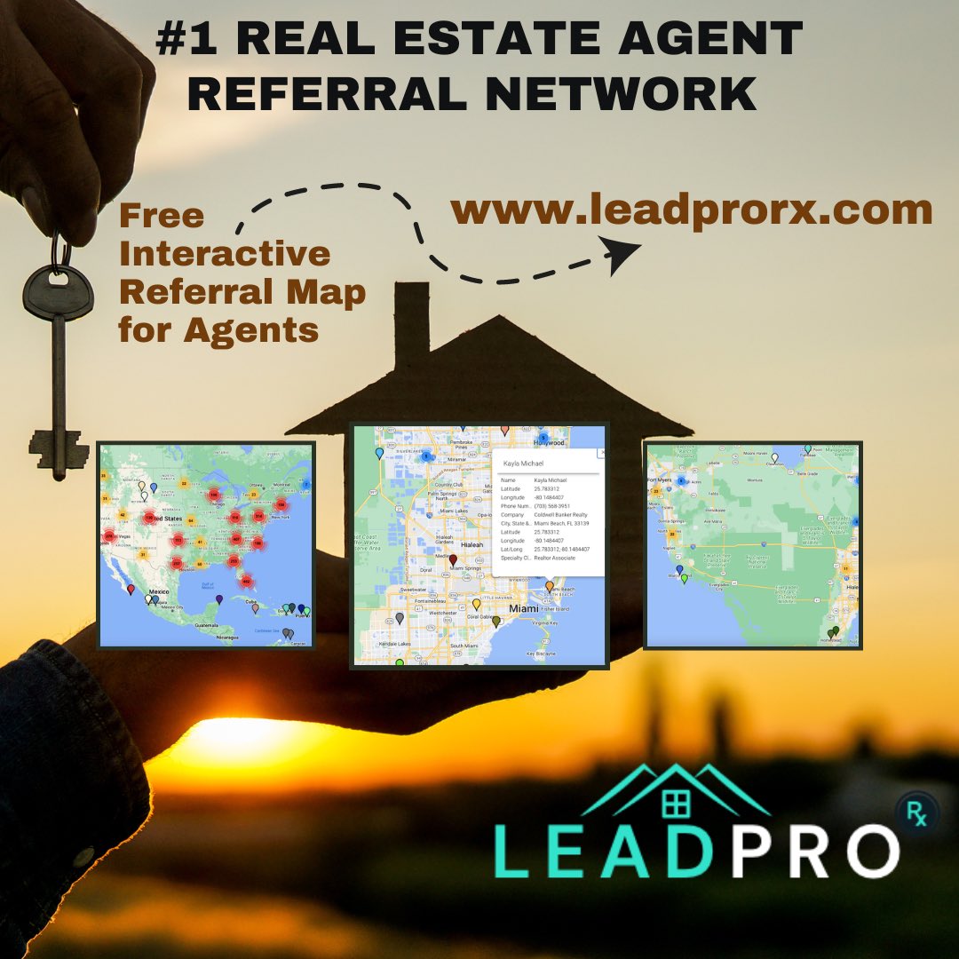 LeadProRX's tweet photo. Interactive #Agent #Referral Network Map

This map is being offered FREE which you will be able to access anytime!  

To access the Agent Referral Map, please visit https://t.co/4Dauw01m0R, scroll to the bottom of the site &amp; click the “Agent Referral Network” button. #RealEstate https://t.co/jSiZLwM5CG