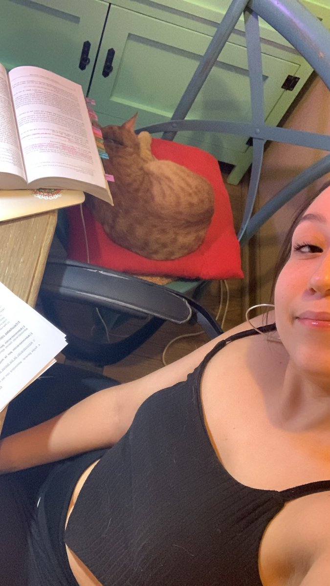 JavieraHerrera_'s tweet photo. Me gustaría decir que mi gato me acompaña estudiando, pero la verdad es que yo busqué ese cojín que le gusta, lo acosté en él y acerque la silla jajajajajaajaj https://t.co/YkpCog6HXr