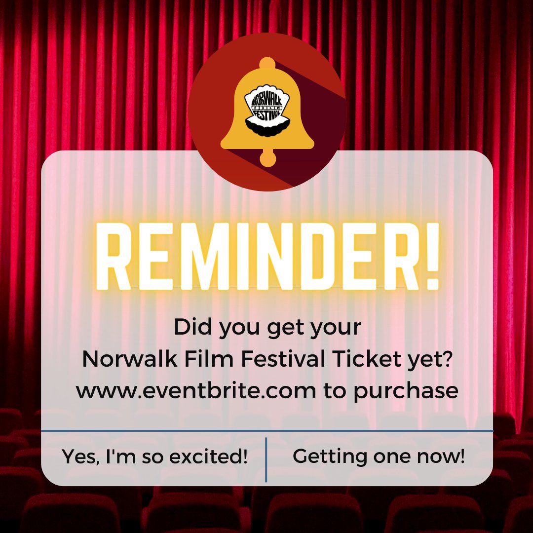 🔔 1 WEEK AWAY! Here's a friendly reminder that the #NorwalkFilmFestival is right around the corner 🎥 
🎟️ eventbrite.com/e/3rd-annual-n…
📅 January 20th-22nd • Spacecat Brewing Company &amp; Wall Street Theater &amp; Norwalk Public Library
#visitNorwalk #CTvisit #filmfestival #Connecticut