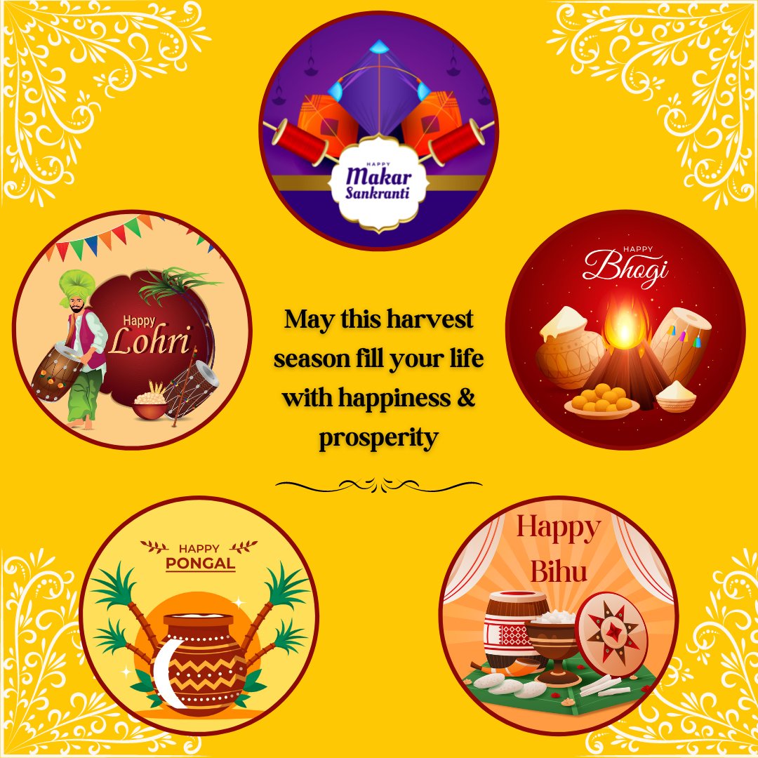 On this festive occasion of Makar Sankranti, Lohri, Bhogi, Pongal &amp; Bihu, wishing everyone peace, happiness, good health &amp; success

#DhyeyConsulting #Makarsankranti #Lohri #Bhogi #Pongal #Bihu #harvestfestival2023 #festivalsofindia #festivalseason