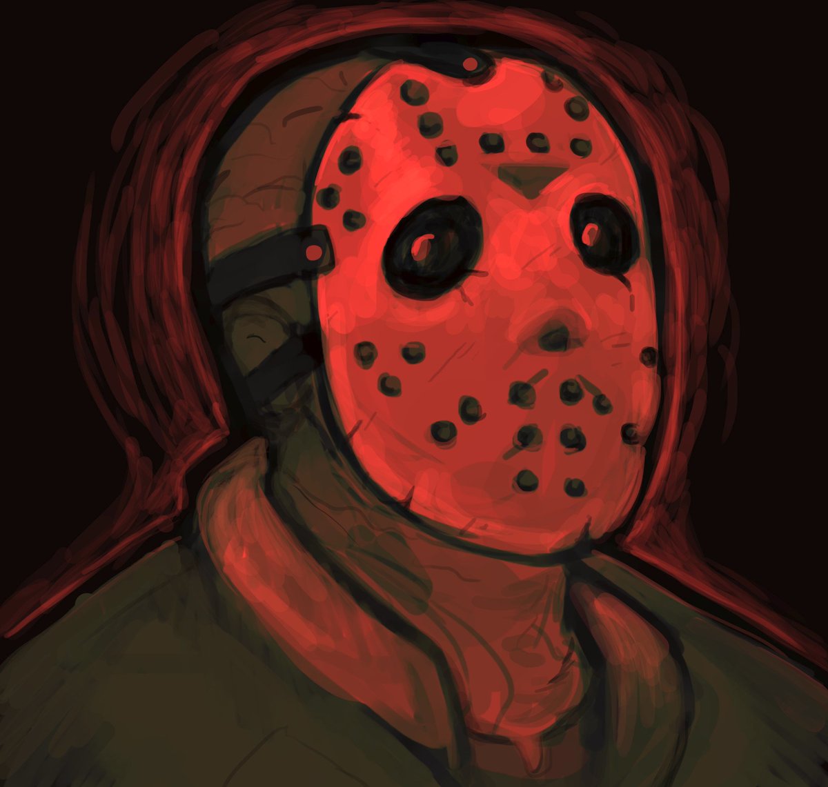 1boy black background horror (theme) male focus mask portrait simple background solo  illustration images