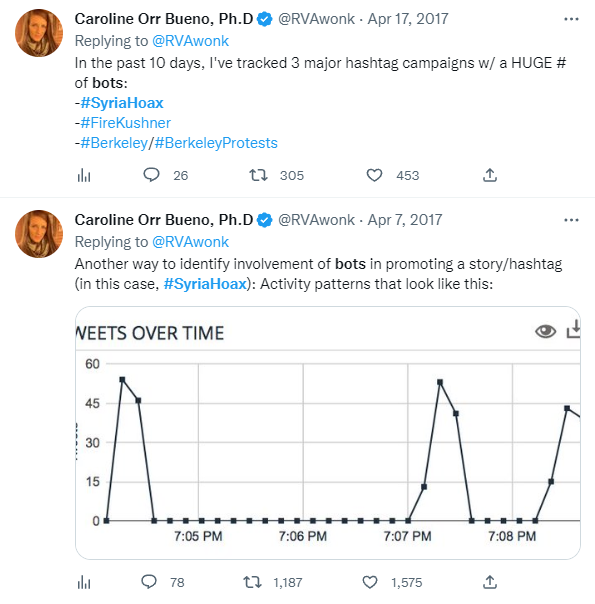 kosh_1's tweet photo. @gmfus You misattributed the #SyriaHoax hashtag to Russia in April 2017, as an example of "how bot-operations work".
It took you over a year to back-off that, switching to "it didn't start in America". Also not substantiated your source, #DFRLab.
#SocksNotBots
https://t.co/SsXlrNCZqK https://t.co/mJukgs3q7X