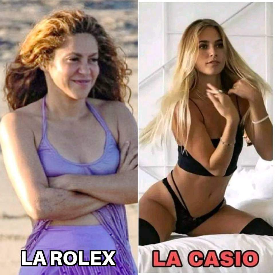VB182701's tweet photo. 🤭difícil... jaja #Claramente #casio #ShakiraBZRP https://t.co/iMHovGc9YW
