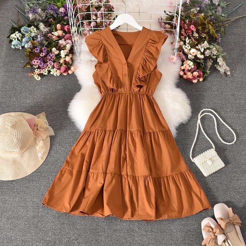 affiliateMel's tweet photo. I found this great deal on Lazada! Check it out! 
Product Name: baao Fashion Ruffles French Style Retro Vintage V-Neck Style Casual Plain Dress
Product Price: ₱987
Discount Price: ₱269
Product Link: https://t.co/gc2MsOXLkF https://t.co/DzAhXyyszj