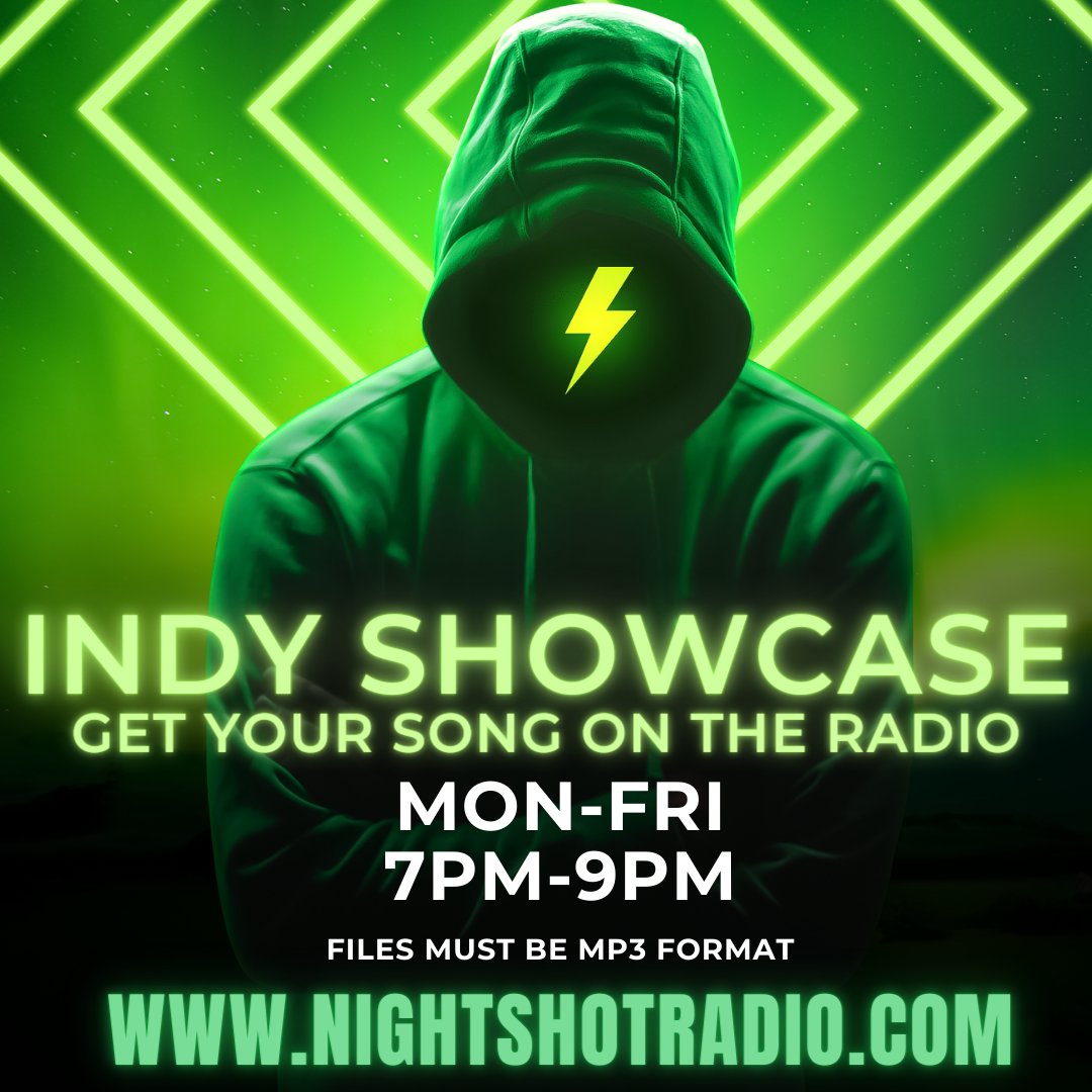 LBMONEY87's tweet photo. Indie lovers unite! Tune into @nightshotradio Indy Showcase Mon-Fri 7-9pm for the best indie hits #indiemusic #radioshow https://t.co/dDJQY3lgMX