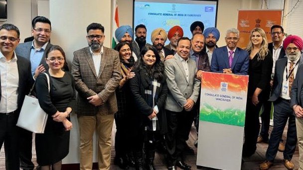 CG @ManishGifs hosted annual get-together of mainstream ethnic media from Vancouver area. Discussions focused on GOI’s achievements & policies, 🇮🇳’s G20 Presidency, AKAM & Consulate activities, trade and investment opportunities, bilateral developments & role of Indian diaspora.