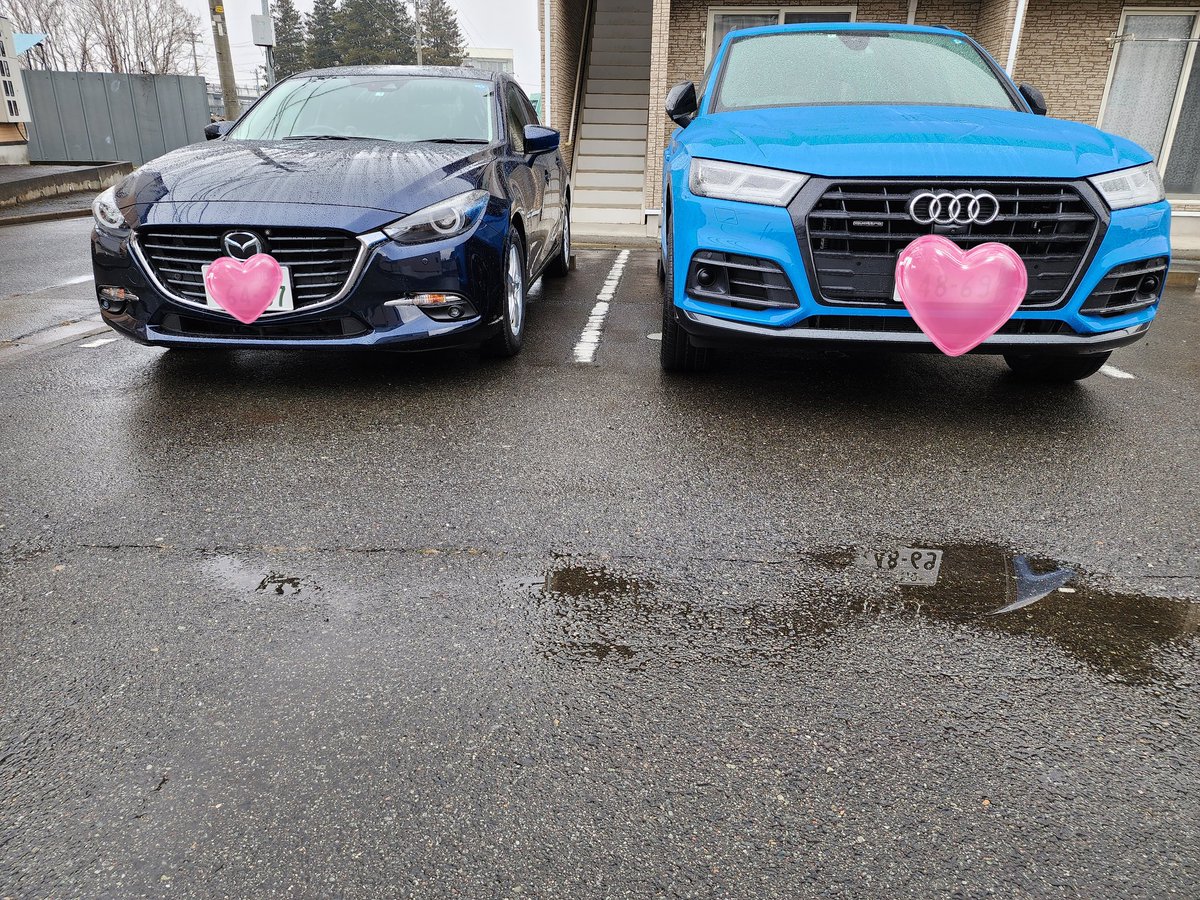 rec4869zin's tweet photo. 納車しました！
Audi Q5 ブラックスタイリング

今の車とのツーショット📸

納車に携わっていただいた、Audi有明の方、陸送していただいた方ありがとうございました！ https://t.co/cn0zxgiqj7