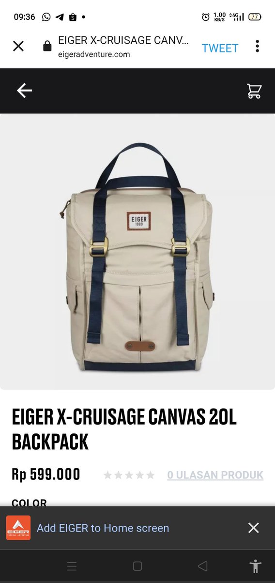 janganrepot's tweet photo. @eigeradventure Pengen punya backpack Eiger X-Cruisage Canvas 20L (3 lainnya sbg syarat) dengan alasan butuh buat kuliah, muat laptop juga dan selama kuliah hanya menggunakan 1 ransel 2 totebag sampai sekarang. @mscoffelatte @instannoodles
#EigerAdventureCom #ResponsibleGetaway https://t.co/gWU4Aszj1H