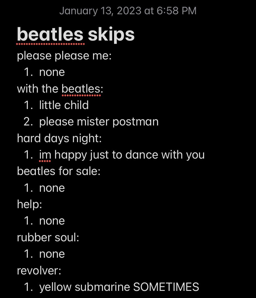 ka 🍏 on Twitter "my beatles skips"