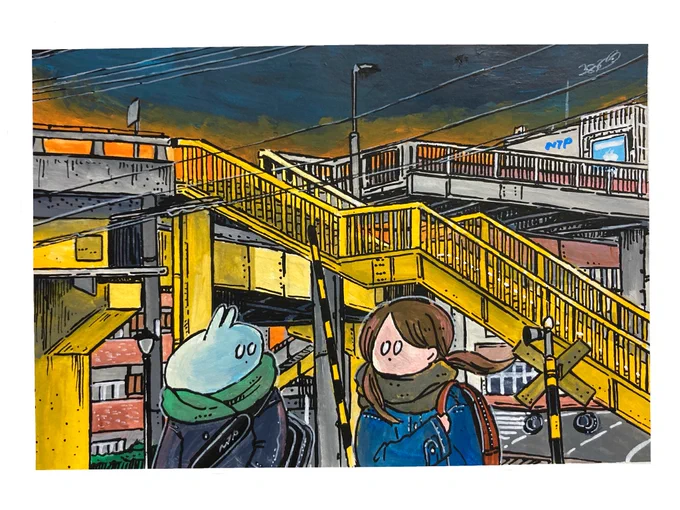 19時南鹿児島駅近くにて 