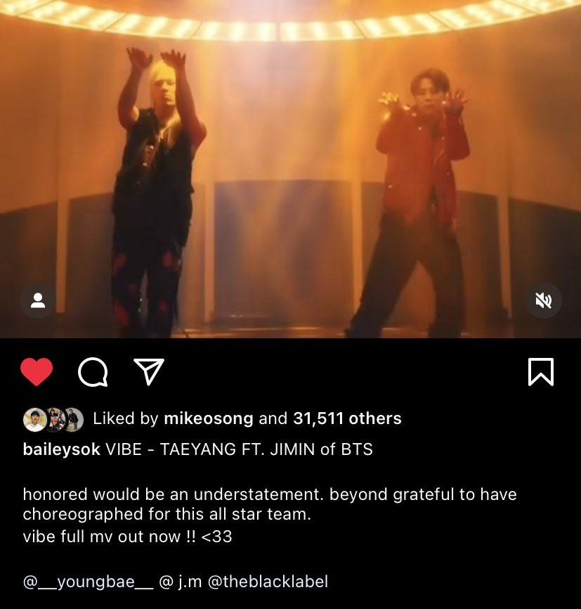 jekkibby2's tweet photo. choreographer BAILEY SOK instagram update: 

“honored would be an understatement. beyond grateful to have choreographed for this all star team”

BAILEY SOK you are the one!!! always a huge fan of her work.

#TAEYANG_VIBE https://t.co/blC4Xn4cZl