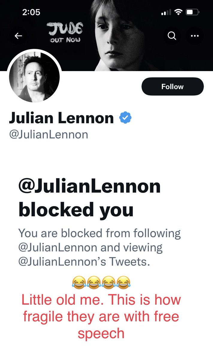 @Mel5x5 @JulianLennon The inside club hate free speech and they hate teal people with teal opinions. It’s a club - and we ain’t in it 😂😂