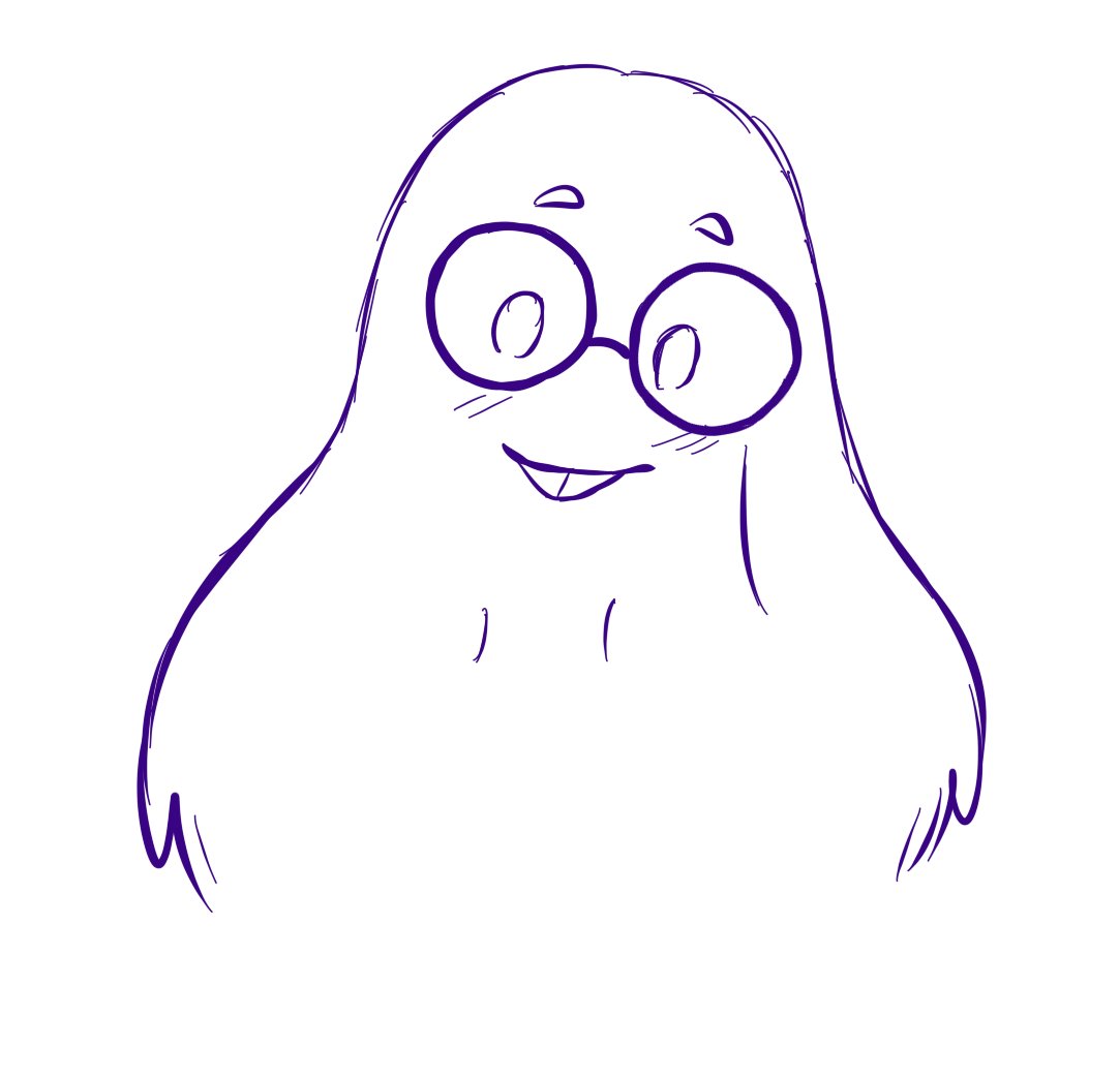 hid a layer that had like 80% of the character I was drawing and this is all that was left, which made me laugh 