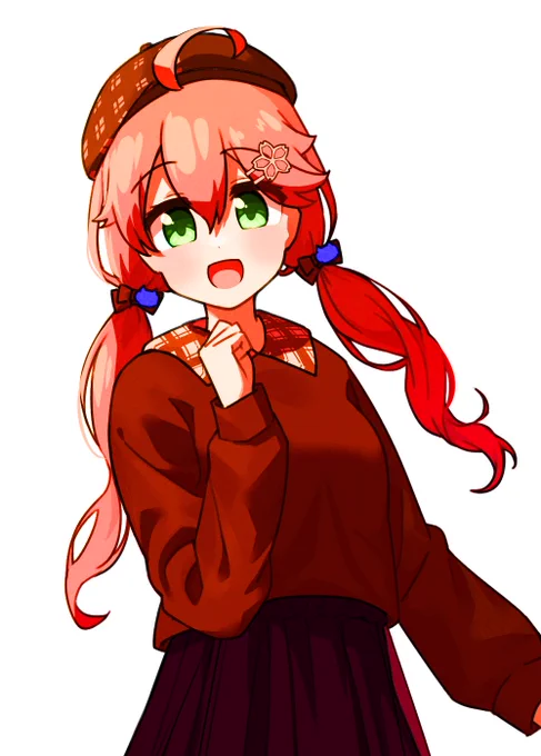 #絵を彩度100にすると超派手赤いッ!!全体的に赤いッ!! 