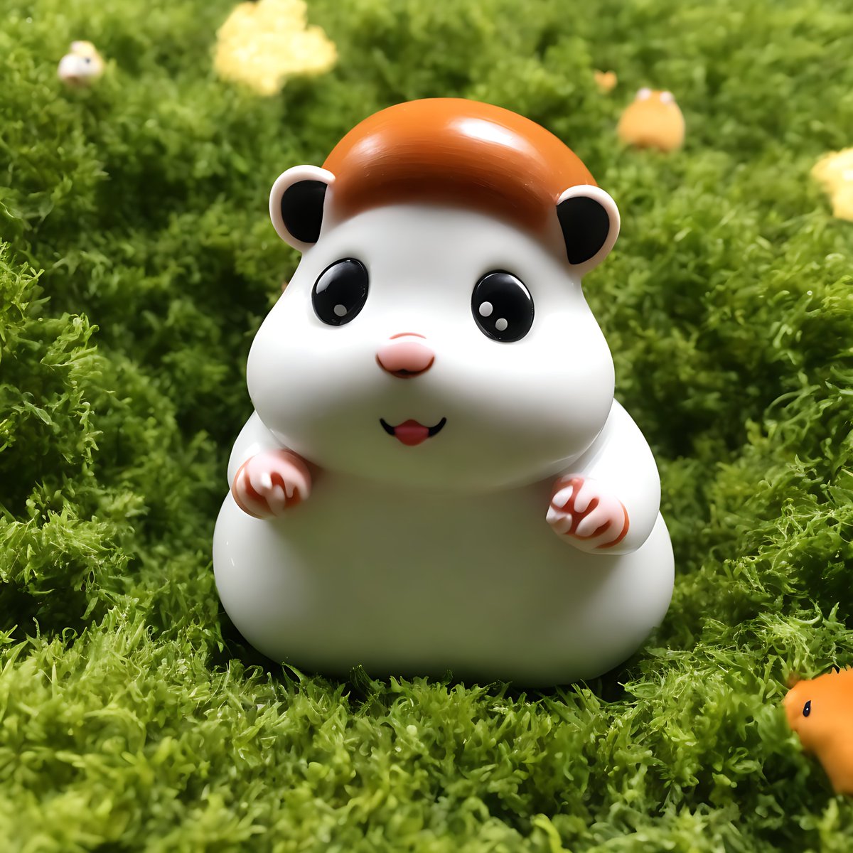 ゆうべは3Dっぽいハムスターも試してみたのだけど、想定した感じにならなかった🐹
たぶん「フィギュア」って言葉がダメだった気がする。うーん🤔
（ロボハムつよい）
#AIart