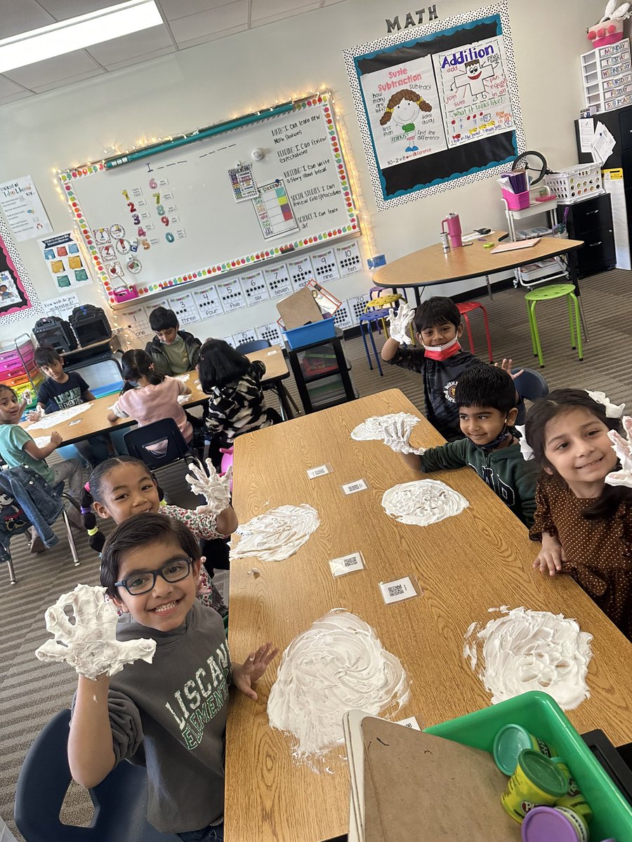 Learning requires getting messy and having fun!! My kinderSTARS had a blast with our shaving cream sight word practice!!🤩 <a href="/JenaSalomon/">Jena Salomon</a> <a href="/MissSherali/">Sanam Sherali, M.Ed.</a> <a href="/LiscanoElem/">Liscano Elementary School</a> #liscanoEXTRA5 #liscanoproud