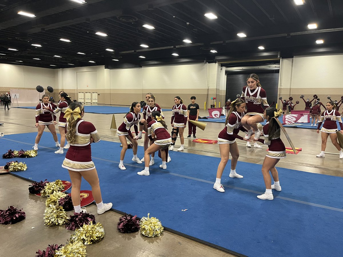 Varsity Cheer competed in Frisco today 📣™️📣
