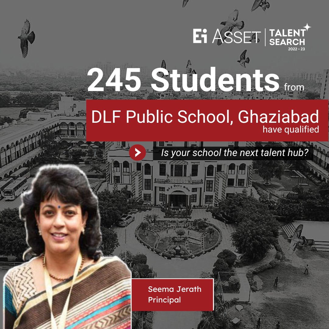 ASSET Talent Search is thrilled to congratulate DLF Public School on being crowned as a celebrated #EiASSET Talent Hub. We applaud Seema Jerath for fostering an environment that allows her students to reach their full potential. @DLFPS1996Ei 

visit- ei-ats.com