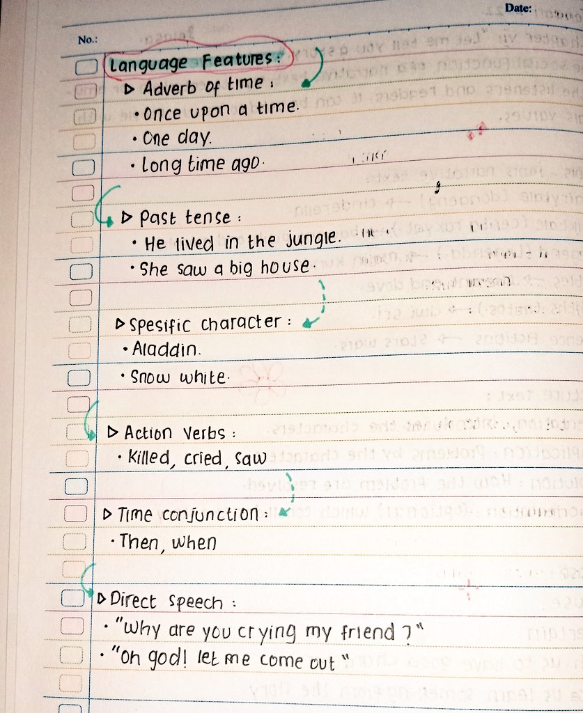 BAB 7: narative text
— catatan bahasa inggris, kelas 9