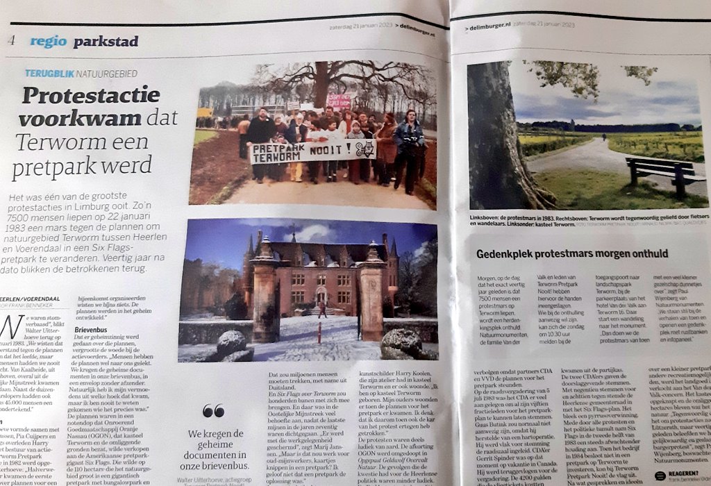 SPHEERLEN's tweet photo. Een indrukwekkende massa-actie in Heerlen: 7.500 mensen in een mars voor behoud van natuurgebied Terworm.
Met oa Piet Brauer en @Riet_de_Wit heel actief voor de actiegroep Pretpark Terworm Nooit. #Heerlen #Terworm https://t.co/JcujxBfI6a