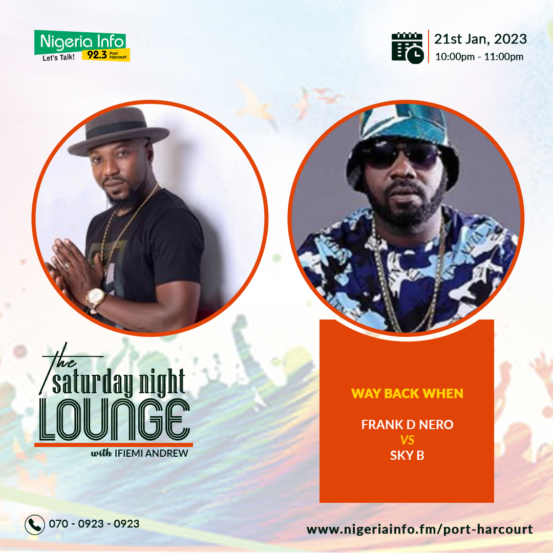 NigeriaInfoPH's tweet photo. Way Back When: Frank d Nero and Sky B

📌Who is your favourite?

Join @IfiemiAndrew on the #SaturdayNightLounge and share your take.

📻Listen: https://t.co/undYVSrIXt

📲070 - 0923 - 0923
📩0809 030 6416
.
#NigeriaInfoFM | #LetsTalk https://t.co/L9X1ltzUp0