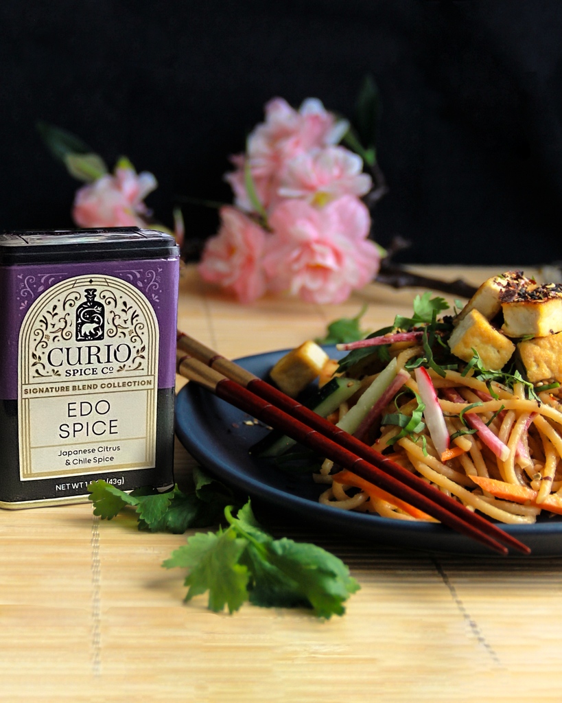 Our Edo Spiced Sesame Noodles aren't the traditional stir-fried noodles eaten for Lunar New Year, but this take-out inspired recipe is loaded with crunchy fresh veggies, a luscious tahini-based sauce kissed with the bright-and-spicy bite of Edo Spice. curiospice.com/blogs/recipe-l…