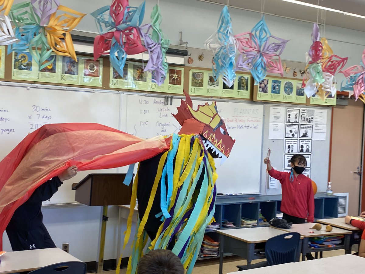 ahpmatthew's tweet photo. Amazing day celebrating Lunar New Year! Students participated in learning stations school-wide and then the lion dance as each classroom was visited to bring good luck in the coming year. @Surrey_Schools #LNY2023 #Liondance https://t.co/seQQXcJpmC