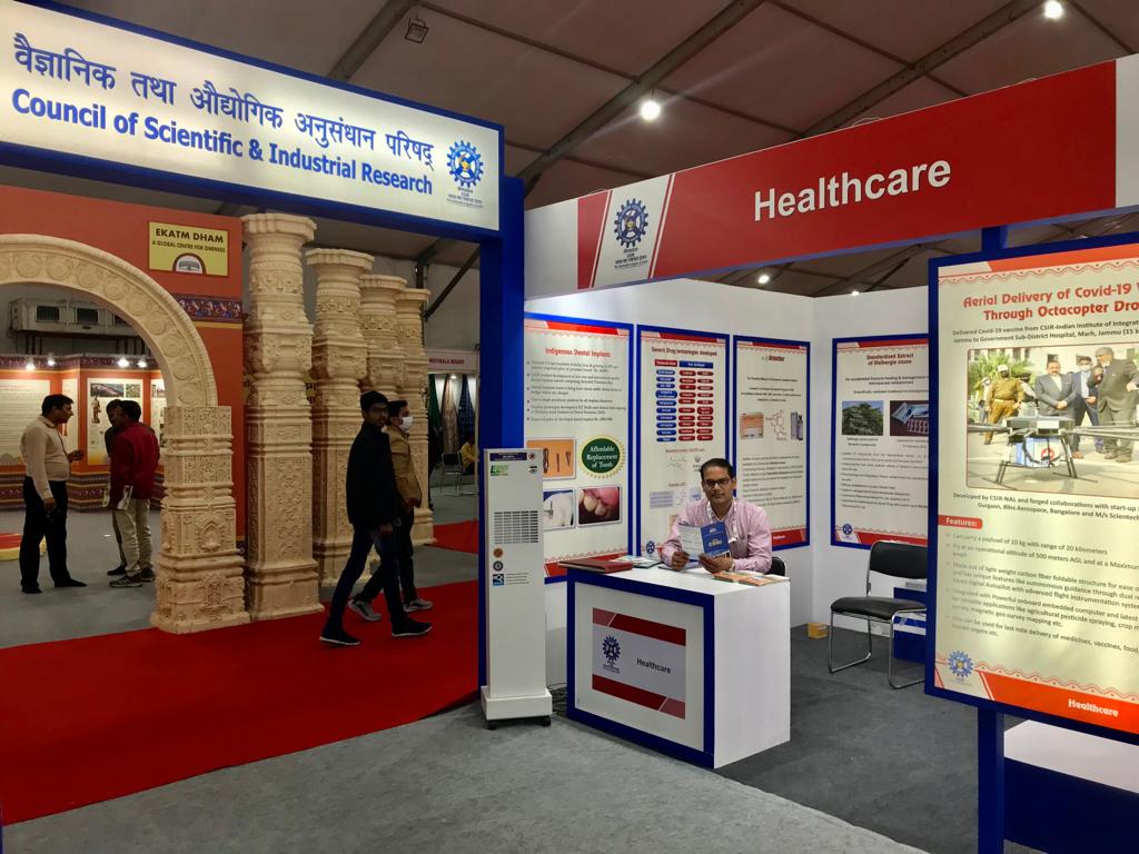 CSIR_CDRI's tweet photo. #CSIR #Healthcare #Pavellion at #IISF2022Bhopal #vigyanmahotsav

@PMOIndia @DrJitendraSingh @IndiaDST @srivaric @PrinSciAdvGoI @DBTIndia @CSIR_IND @iisfest @VigyanPrasar @nakulparashar @CSIR_CDRI @DrNKalaiselvi https://t.co/LZo7SMbUzE