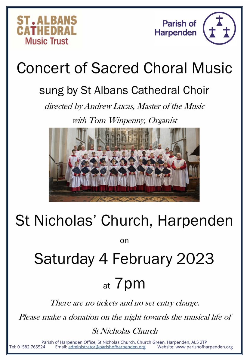 Choir of St Nicholas Church, Harpenden, Herts (@stnicschoirharp) on Twitter photo 