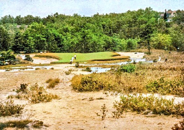 Hainesy76's tweet image. An early colourised view of the short holes of Pine Valley - 3, 5, 10 &amp;amp; 14